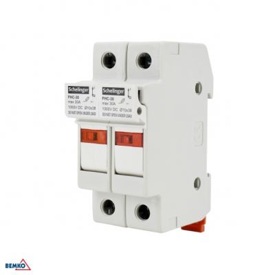 Podstawa bezpiecznikowa z kontrolką 2P 10x38 1000V DC 32A BEMKO BEMKO (A13-FHC-2P-DC1000-32)