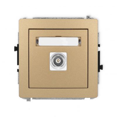 KARLIK DECO Gniazdo pojedyncze BNC złoty metalik 8DGBNC-1 (8DGBNC-1)