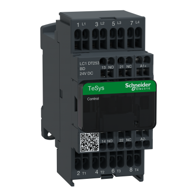 Stycznik mocy TeSys D AC1 25A 4P 1Z 1R cewka 24VDC zaciski sprężynowe LC1DT253BD SCHNEIDER (LC1DT253BD)