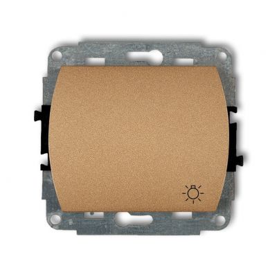 KARLIK TREND Przycisk zwierny /światło/ podświetlanego złoty metalik 8WP-5L (8WP-5L)