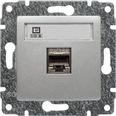 VENA ; Gniazdo komputerowe poj. RJ45,  bez ramki,  ; ALUMINIUM (514066)