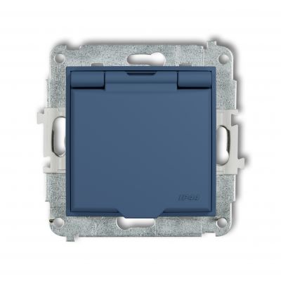 KARLIK ICON Gniazdo hermetyczne z uziemieniem navy blue 64IGPB-1zp  (64IGPB-1zp)
