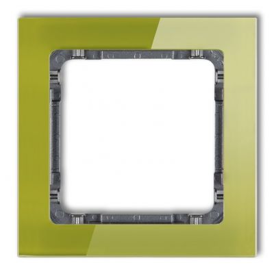 KARLIK DECO Ramka pojedyncza - efekt szkła (ramka zielona; spód grafitowy) zielony 2-11-DRS-1 (2-11-DRS-1)