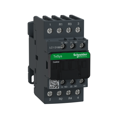 Stycznik mocy TeSys D [AC-3] 32A 4P 2Z 2R cewka 220VAC LC1D188M7 SCHNEIDER (LC1D188M7)