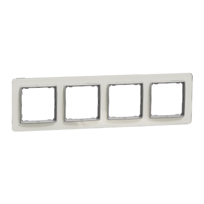 Sedna Design & Elements Ramka poczwórna szkło białe efekt szkła SDD360804 SCHNEIDER (SDD360804)