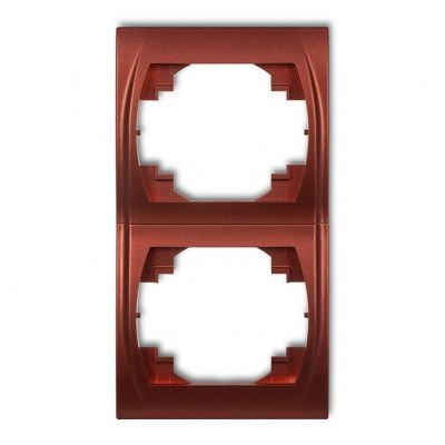 KARLIK LOGO Ramka pionowa podwójna brązowy metalik 9LRV-2 (9LRV-2)