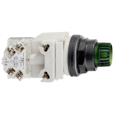 Harmony 9001SK Przycisk zielony z samopowrotem LED 120V AC/DC 1 C/O plastikowy ośmiokątny 9001SK2L38LGG SCHNEIDER (9001SK2L38LGG)