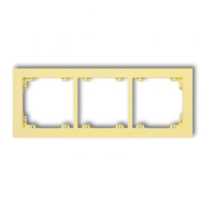KARLIK DECO Ramka potrójna z tworzywa DECO Pastel Matt kanarkowa 43DR-3 (43DR-3)