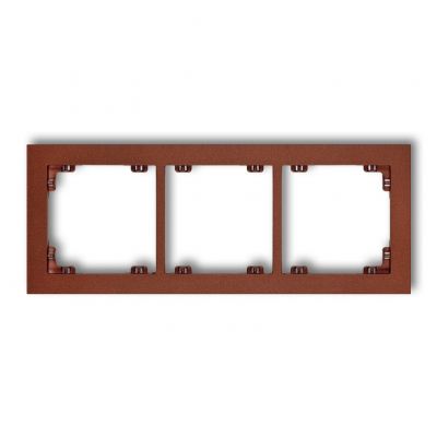 KARLIK DECO Ramka potrójna z tworzywa brązowy metalik 9DR-3 (9DR-3)