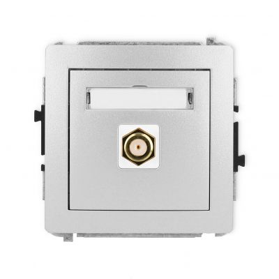 KARLIK DECO Gniazdo pojedyncze antenowe typu F (SAT) pozłacany srebrny metalik 7DGF-1.1 (7DGF-1.1)