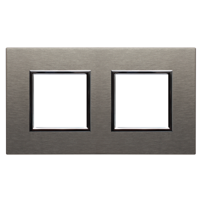 Ramka podwójna KOS DANTE metal inox (4541282)
