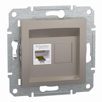 Asfora gniazdo komputerowe RJ45 kat.5e UTP bez ramki brąz EPH4300169 SCHNEIDER (EPH4300169)