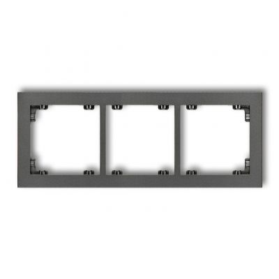 KARLIK DECO Ramka potrójna z tworzywa grafitowa 11DR-3 (11DR-3)