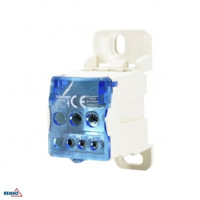 BLOK ROZDZIELCZY 7 ZACISKÓW (WEJ 6-16mm WYJ 4x2,5-6mm 2x2,5-16mm) BEMKO (A18-UJB-080)