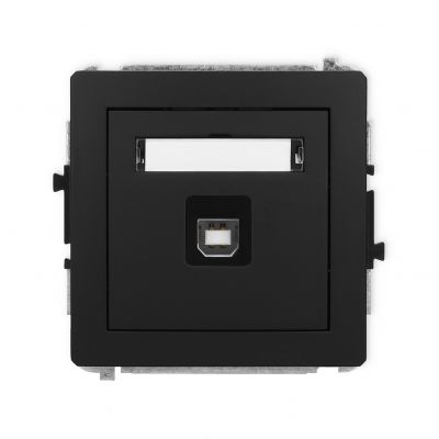 KARLIK DECO Gniazdo pojedyncze USB A-B 2.0 czarny mat 12DGUSB-3 (12DGUSB-3)