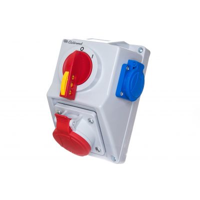 C16-18.1N Zestaw instalacyjny Włącz-wyłącz 0-I Gniazdo 3P+N+Z, 1 x 2P+Z ELEKTROMET (971616)