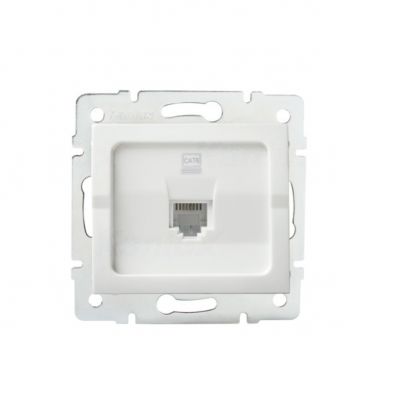 LOGI Gniazdo komputerowe pojedyncze (RJ45Cat 6 Jack) Biały 021400002 25109 KANLUX (25109)