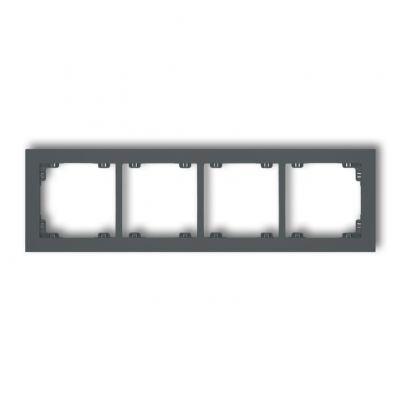 KARLIK DECO Ramka poczwórna z tworzywa grafitowy mat 28DR-4 (28DR-4)