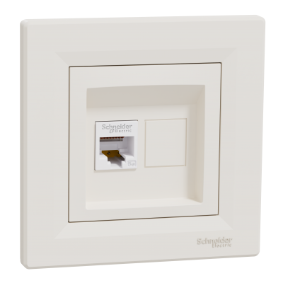 Asfora gniazdo komputerowe RJ45 kat.5e UTP kremowy EPH4300123 SCHNEIDER (EPH4300123)