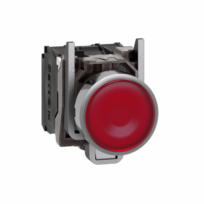 Harmony XB4 Przycisk płaski czerwony LED 230/240V XB4BW34M5 SCHNEIDER (XB4BW34M5)
