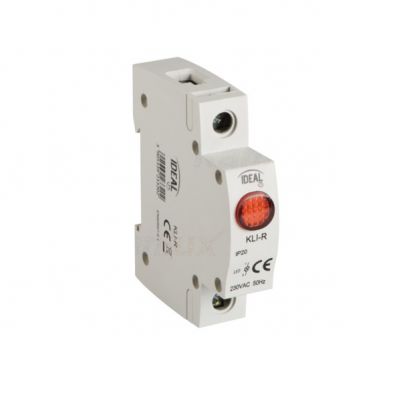 Wskaźnik napięcia Lampka modułowa LED 1-fazowa 1P czerwona KLI-R IDEAL KANLUX (23320)