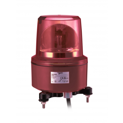 Harmony XVR Sygnalizator obrotowy 130mm czerwony bez brzęczka 24 V AC DC XVR13B04L SCHNEIDER (XVR13B04L)