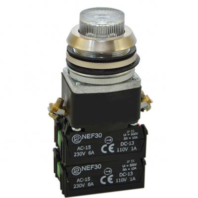 Przycisk NEF30-WL2X2Y/24V/W3 bezbarwny (W0-NEF30-WL 2X2Y/W3 B)
