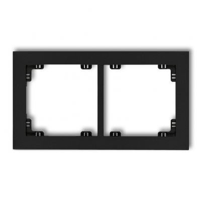 KARLIK DECO Ramka podwójna z tworzywa czarny mat 12DR-2 (12DR-2)