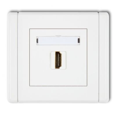 KARLIK FLEXI Gniazdo pojedyncze HDMI 2.0, 4K biały FHDMI-1 (FHDMI-1)