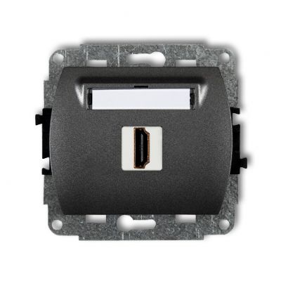 KARLIK TREND Gniazdo pojedyncze HDMI 2.0, 4K grafitowy 11HDMI-1 (11HDMI-1)