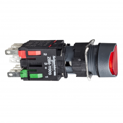 Harmony XB6 Lampka sygnalizacyjna Przycisk płaski czerwony z samopowrotem LED 12/24V okrągły XB6AW4B2B SCHNEIDER (XB6AW4B2B)