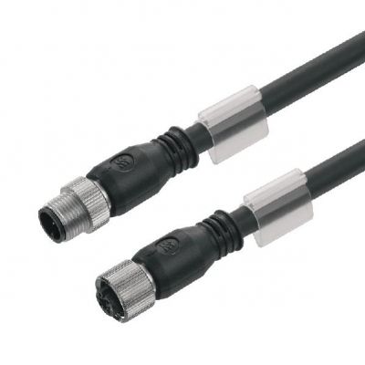 WEIDMULLER FBC PA M12 M-FM 8.0M Miedziany przewód przesyłu danych (zmontowany), Kabel połączeniowy, Liczba biegunów: 2, Długość kabla: 8 m, złącze męskie, proste - złącze żeńskie, pr 1785100800 /1szt. (1785100800)