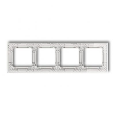 KARLIK DECO Ramka poczwórna transparentna DECO Art - efekt szkła (ramka: transparentna; spód: biały) 52-0-DRS-4 (52-0-DRS-4)