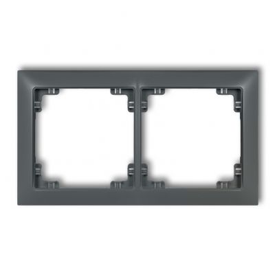KARLIK DECO Ramka pojdwójna z tworzywa DECO Soft grafitowy mat 28DRSO-2 (28DRSO-2)
