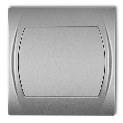 KARLIK LOGO Przycisk zwierny, jednobiegunowy bez piktogramu srebrny metalik 7LWP-4.1 (7LWP-4.1)