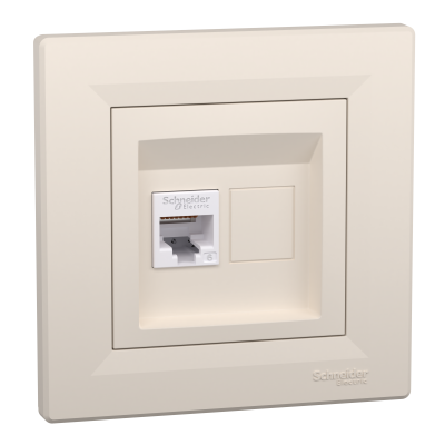 Asfora gniazdo komputerowe RJ45 kat.6 UTP kremowy EPH4700123 SCHNEIDER (EPH4700123)