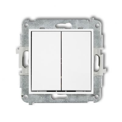 KARLIK ICON Przycisk podwójny zwierny bez piktogramu biały IWP-44.1 (IWP-44.1)