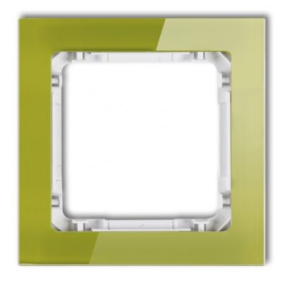 KARLIK DECO Ramka pojedyncza- efekt szkła (ramka zielona; spód biały) zielony 2-0-DRS-1 (2-0-DRS-1)