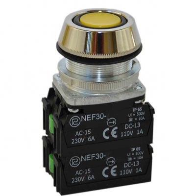 Przycisk NEF30-UK2X2Y/W3 żółty (W0-NEF30-UK 2X2Y/W3 G)