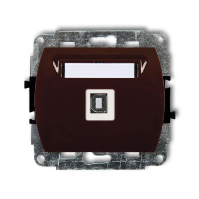 KARLIK TREND Gniazdo pojedyncze USB A-B 2.0 brązowy 4GUSB-3 (4GUSB-3)
