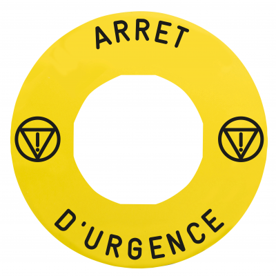 Harmony XB4 Etykieta z oznaczeniem /ARRET D'URGENCE/ ZBY9130T SCHNEIDER (ZBY9130T)