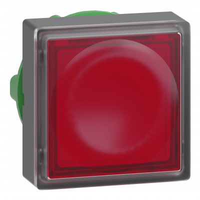 Harmony XB5 Przycisk płaski kwadratowy czerwony z samopowrotem LED plastikowy ZB5CW343 SCHNEIDER (ZB5CW343)