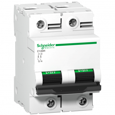 Wyłącznik nadprądowy Acti9 C120H 2P D80A A9N18501 SCHNEIDER (A9N18501)