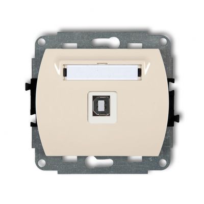 KARLIK TREND Gniazdo pojedyncze USB A-B 2.0 beżowy 1GUSB-3 (1GUSB-3)