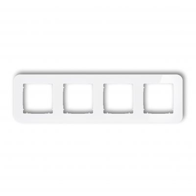 KARLIK ICON Ramka poczwórna zaokrąglona - efekt szkła (ramka: biała; spód: biały) biały 0-0-IRSZ-4 (0-0-IRSZ-4)