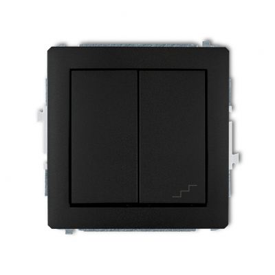 KARLIK DECO Łącznik pojedynczy jednobiegunowy + schodowy (osobne zasilanie) czarny mat 12DWP-10.2 (12DWP-10.2)