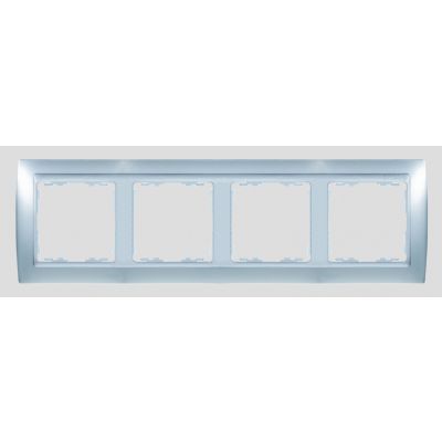 Ramka 4x aluminium mat / ramka pośrednia aluminium mat 82944-33 KONTAKT (82944-33)