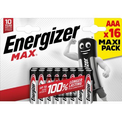 Bateria Energizer MAX AAA LR03 /16szt./ cienkie paluszki  (7638900438291)