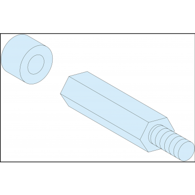 Rozdzielnice PrismaSet przekładki sześciokątne M8 4 sztuk 40+10mm LVS03199 SCHNEIDER (LVS03199)