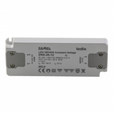 Zasilacz LED slim 12V DC 20W ZNS-20-12 LDX10000138 ZAMEL (LDX10000138-WPL)